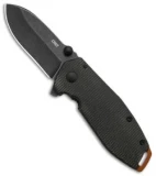 CRKT Burnley Squid Flipper Assisted Opening Knife Green Micarta (2.4" Smokewash)