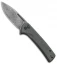 CIVIVI Conspirator Button Lock Knife Dark Green Micarta (3.5" Damascus)
