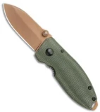 CRKT Burnley Desert Warrior Squid Knife Green Micarta (2.25" Copper D2)