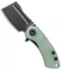 Kansept Knives Mini Korvid Liner Lock Knife Jade G-10 (1.5" Black)