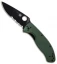 Spyderco Tenacious Liner Lock Knife Green G-10 (3.39" Black Serr) C122GPSBGR