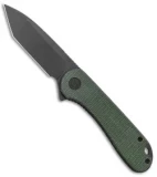 CIVIVI Elementum Tanto Liner Lock Knife Green Micarta (2.9" Black SW D2)