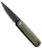 CIVIVI Lundquist Lumi Liner Lock Knife Green Micarta (2.6" Black Stonewash)