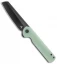 Arcform Darcform Slimfoot Frame Lock Knife Jade G-10 (3.5" Black)