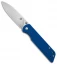 QSP Parrot Liner Lock Knife Blue G-10 (3.25" Satin)