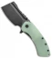 Kansept Knives XL Korvid Liner Lock Knife Jade G-10 (3.5" Black)