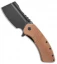 Kansept Knives XL Korvid Liner Lock Knife Brown Micarta (3.5" Black)