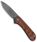 CIVIVI Elementum Liner Lock Knife Cuibourtia Wood (2.9" Damascus) C907DS-2