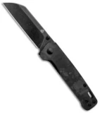 QSP Knife Penguin Liner Lock Knife Black G-10/CF (3.25" Black Stonewash)