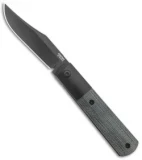 Peña Knives Exclusive Barlow Front Flipper Knife Black Micarta (2.9" Black)