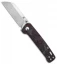 QSP Penguin Liner Lock Knife Shredded G-10 Red (3.1" Satin)