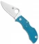 Spyderco ManBug Lightweight Blue FRN Pocket Knife (1.95" Satin K390) MFPK390