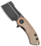 Kansept Knives Mini Korvid Liner Lock Knife Brown Micarta (1.5" Black)