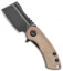 Kansept Knives Mini Korvid Liner Lock Knife Brown Micarta (1.5" Black)