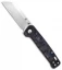QSP Penguin Liner Lock Knife Shredded G-10 Blue (3.1" Satin)