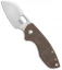 CRKT Pilar Frame Lock Knife Brown Linen Micarta BHQ Exclusive (2.4" Stonewash)