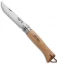 Opinel Knives No. 8 Trekking Stainless Steel Knife Beechwood (3.25" Satin) #8 SS