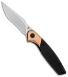 Kizer Manganas Grazioso Liner Lock Knife Black G-10/Copper (3.4" Satin)