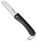 Benchmark Ceramic Folding Knife Black Rubber Handle (3" White)