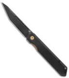 Kansept Knives Prickle Liner Lock Knife Black G-10/Bronze (3.5" Black Tanto)