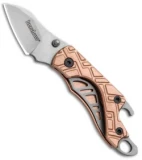 Kershaw Copper Cinder Keychain Knife Bottle Opener (1.4" Stonewash) 1025Cu