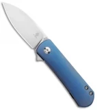 Kizer Laconico Yorkie Frame Lock Knife Blue Ti (2.57" Stonewash) Ki3525A2