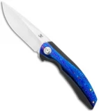 Kansept Knives Accipiter Frame Lock Knife Black Ti w/ Timascus (3.5" Satin)