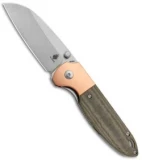 Kizer Conaway Deviant Liner Lock Knife Green Micarta/Copper (3" Satin)