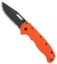 Demko Knives AD20.5 Clip Point Shark Lock Knife Orange Grivory (3" Black)