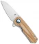 Kizer Lieb Liner Lock Knife Smooth Brown Micarta (2.32" Stonewash) V2541N4