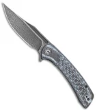 CIVIVI Dogma Liner Lock White G-10 / CF (3.5"  Black Damascus) C2014DS-1