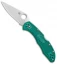 Spyderco Delica 4 Knife Flat Ground Green FRN (2.88" Satin Plain) C11FPGR