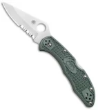 Spyderco Delica 4 Knife Foliage Green FRN (2.88" Satin Serr) C11PSFG