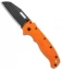 Demko Knives AD20.5 Shark Foot Shark Lock Knife Orange Grivory (3" Black)