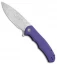 CIVIVI Praxis Flipper Liner Lock Knife Purple G-10 (3.75" Damascus)