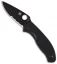 Spyderco Tenacious Folding Knife G-10 (3.39" Black Serr) C122GBBKPS