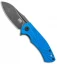 Buck N Bear Blue Fin Frame Lock Knife Titanium/Blue G-10 (3" Black SW)