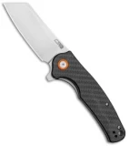 CJRB Cutlery Crag Liner Lock Knife Carbon Fiber (3.5" D2 Stonewash) J1904-CF