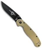 Ontario RAT Model 2 Liner Lock Knife Desert Tan (3" Black D2) 8830DT