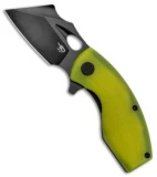 Bestech Knives Lizard Flipper Knife Lime G10 (2.6" Black Stonewash)