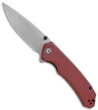 CIVIVI Brazen Drop Point Liner Lock Knife Red G-10 (3.5" Stonewash) C2102B