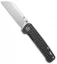 QSP Penguin Liner Lock Knife Black Ti Fragtanium (3.12" Satin 154CM)