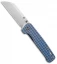 QSP Penguin Frame Lock Knife Blue Ti Fragtanium (3.1" Satin 154CM)