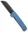 QSP Penguin Frame Lock Knife Blue Ti Fragtanium (3.1" Black SW 154CM)