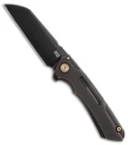 WE Knife Co. SNECX Mini Buster Flipper Knife Black Titanium (3.5" Black SW)