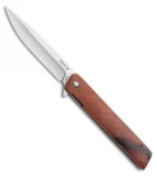 Buck Decatur Liner Lock Knife Guibourtia Ehie Wood (3.5" Satin) 0256BRS