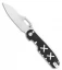 Kizer Cormorant Plunge Lock Knife Black/White X's G-10 (3.25" Satin) Ki4562A1