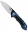 Bestech Knives Beluga Liner Lock Knife Black/Blue G-10 (3" Two-Tone) BG11G-1