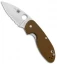 Spyderco Efficient Liner Lock Knife Brown G-10 (3" Satin Serr) C216GPSBBN