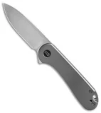 WE Knife Co. Elementum Frame Lock Gray Titanium (3" Satin 20CV)